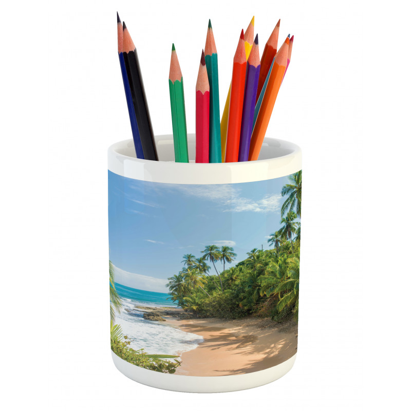 Wild Tropical Beach Pencil Pen Holder