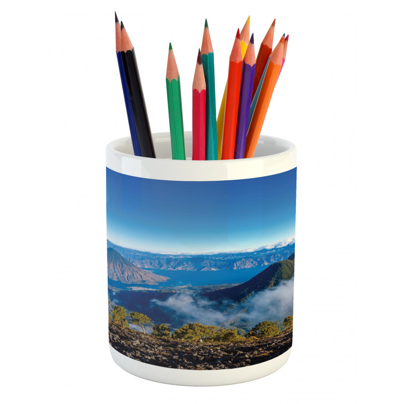 Lake Atitlan View Pencil Pen Holder