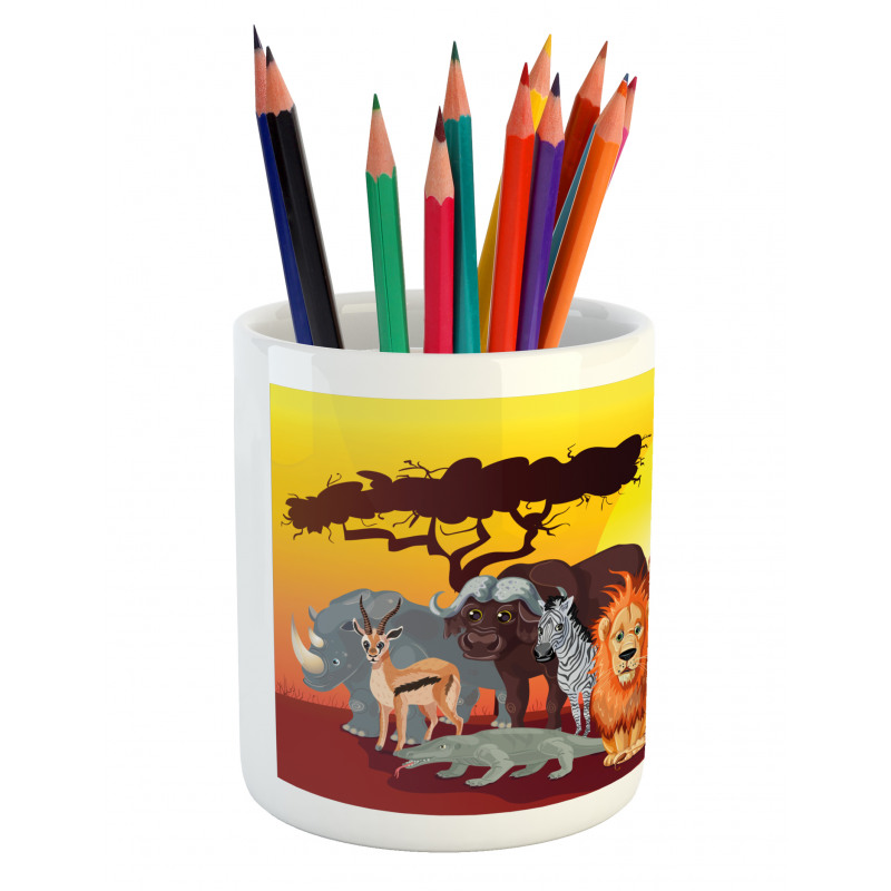 Cartoon Wildlife Pencil Pen Holder