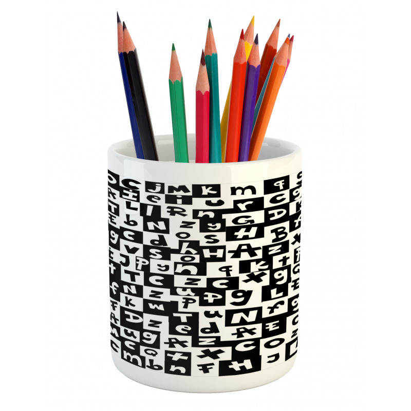 Funky Irregular Letters Pencil Pen Holder