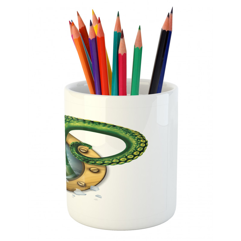 Ship Porthole Tentacles Pencil Pen Holder