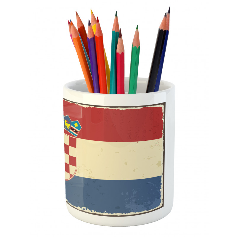 Vintage Look National Flag Pencil Pen Holder