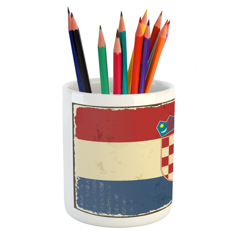 Vintage Look National Flag Pencil Pen Holder