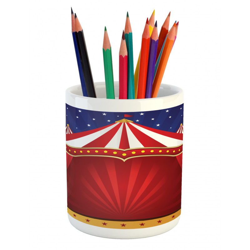 Canvas Circus Tent Pencil Pen Holder
