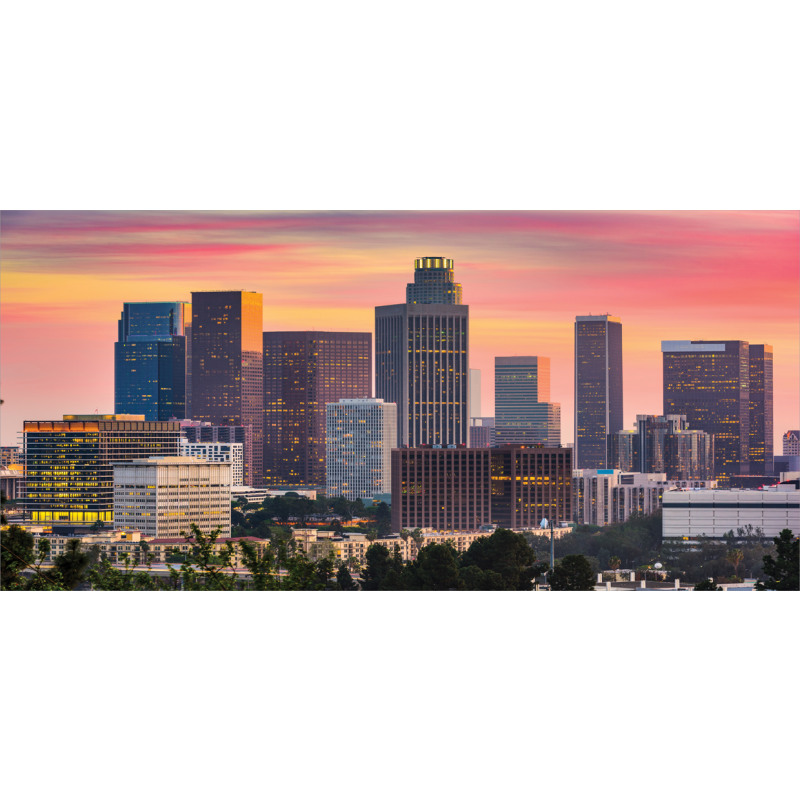 Los Angeles Skyline Orange Sky Pencil Pen Holder