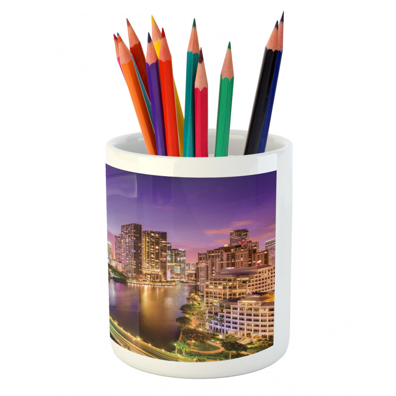 Shot of Florida Miami Downtown Pencil Pen Holder