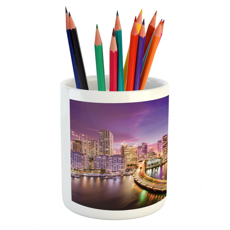 Shot of Florida Miami Downtown Pencil Pen Holder