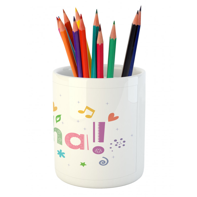 Hawaiian Wording with Motifs Pencil Pen Holder