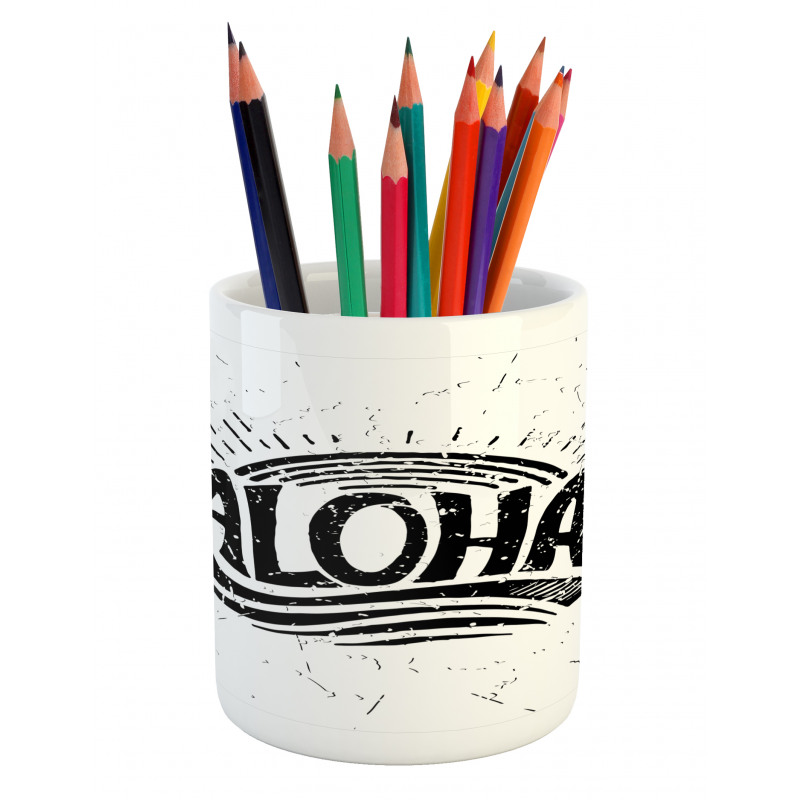 Calligraphy in Grunge Drawing Pencil Pen Holder