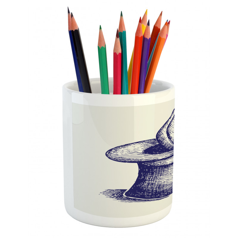 Sketchy Art Rabbit in a Hat Pencil Pen Holder