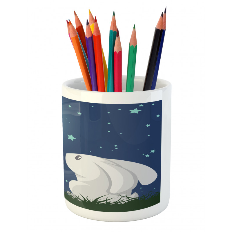 Thinking Staring at the Moon Pencil Pen Holder