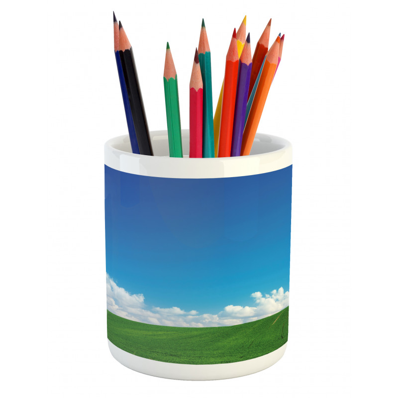 Puffy Clouds Nature Theme Pencil Pen Holder