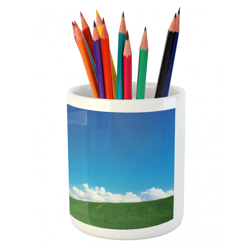 Puffy Clouds Nature Theme Pencil Pen Holder