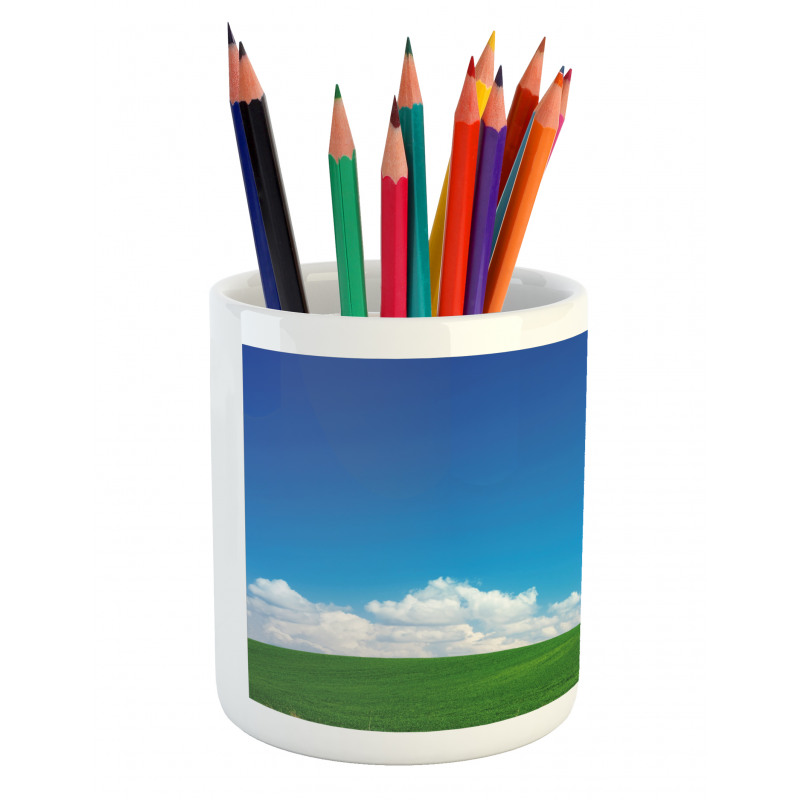 Puffy Clouds Nature Theme Pencil Pen Holder