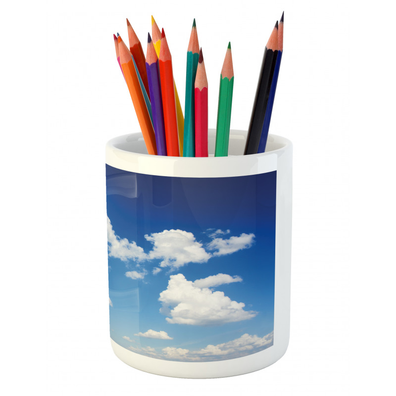 Fluffy Cloudscape Daylight Pencil Pen Holder