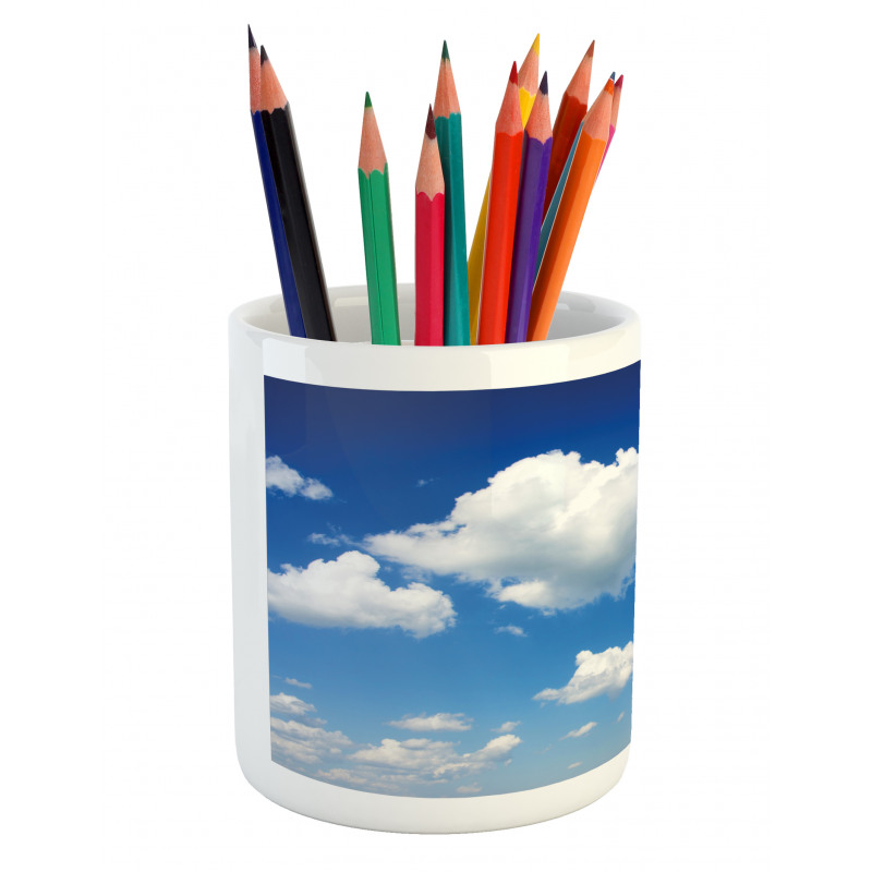 Fluffy Cloudscape Daylight Pencil Pen Holder