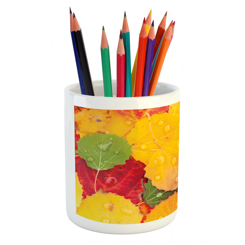 Close Shot Raindrops Pencil Pen Holder