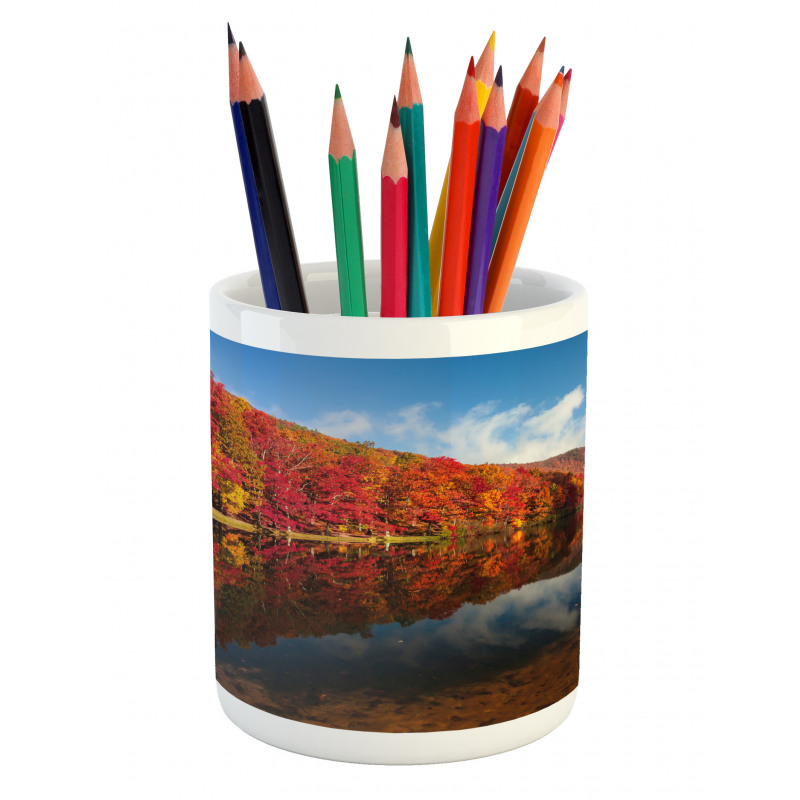 National Forest Scenery Pencil Pen Holder