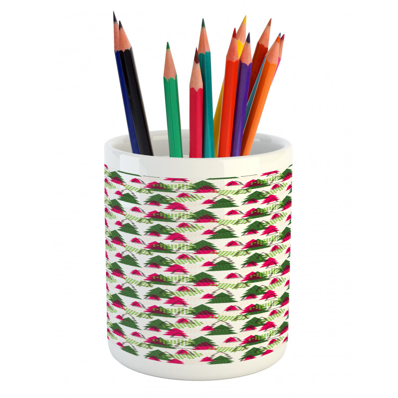 Tree Shapes Motifs Pencil Pen Holder