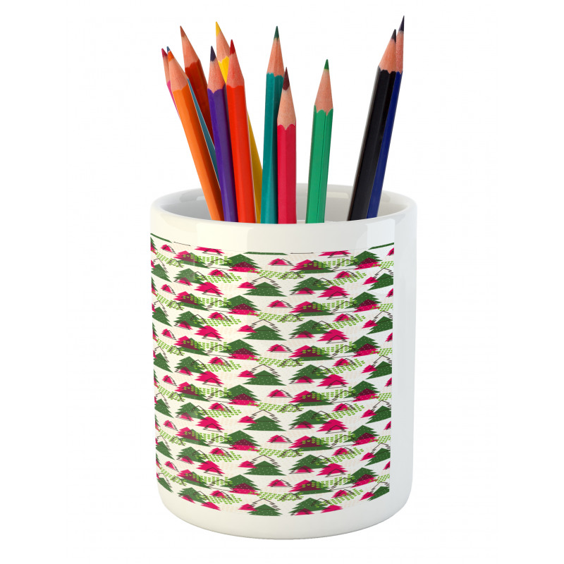 Tree Shapes Motifs Pencil Pen Holder