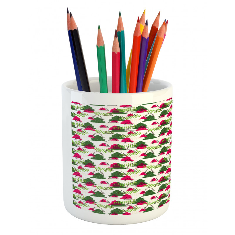 Tree Shapes Motifs Pencil Pen Holder