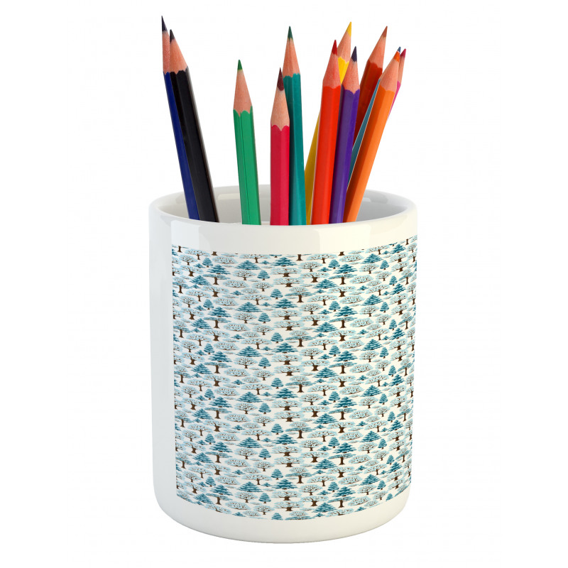 Snowy Silhouettes Pencil Pen Holder