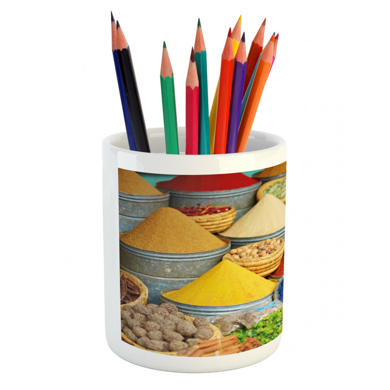 Group of Organic Herbal Items Pencil Pen Holder