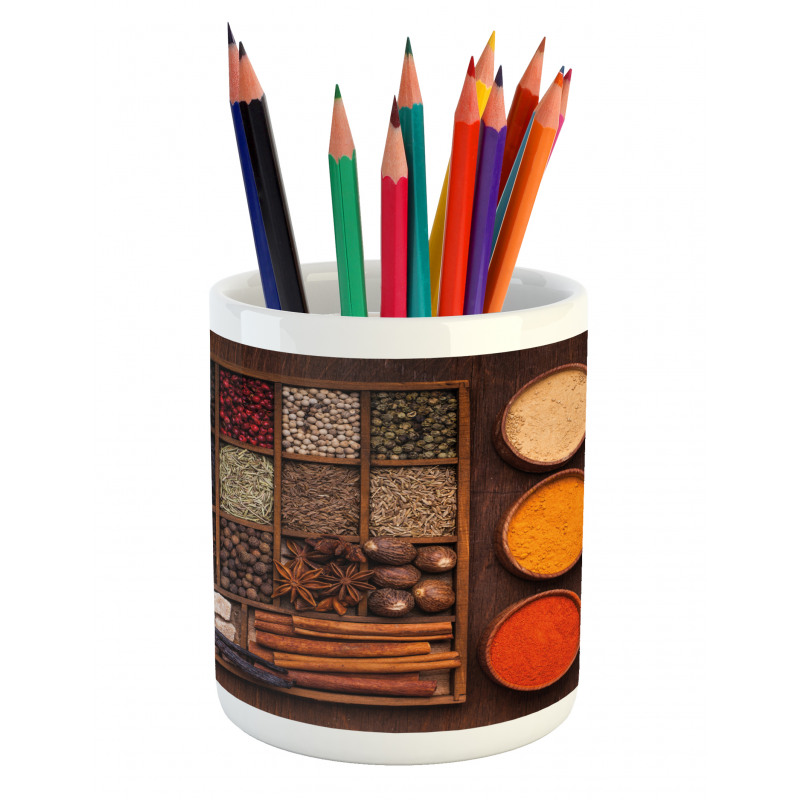 Peppers Cardamom Chili Cloves Pencil Pen Holder