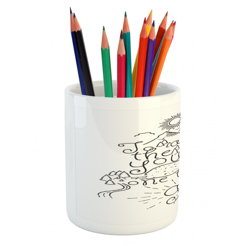 Achieve the Goal Words Pencil Pen Holder