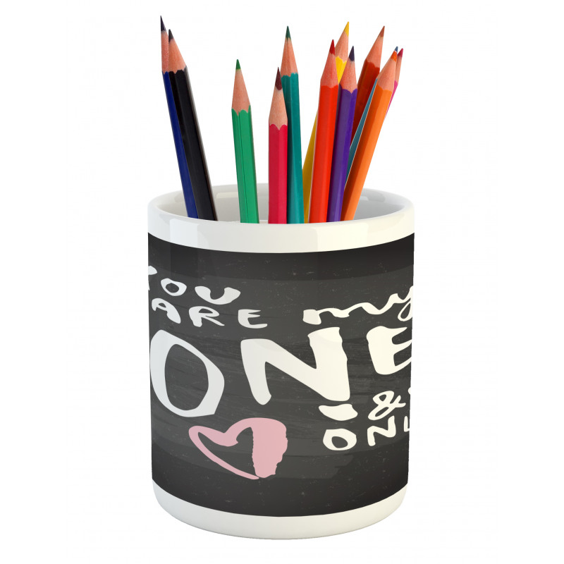 Bold Typography Pencil Pen Holder