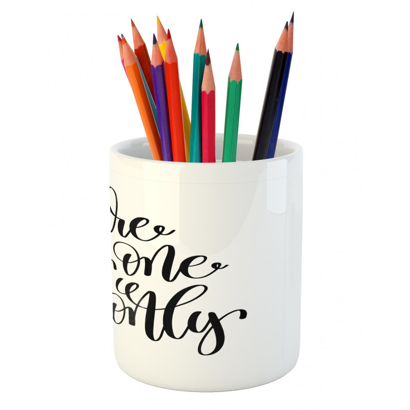 Bold Handwritten Pencil Pen Holder