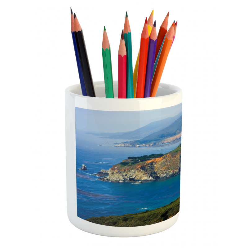 California Coast Mountains Pencil Pen Holder