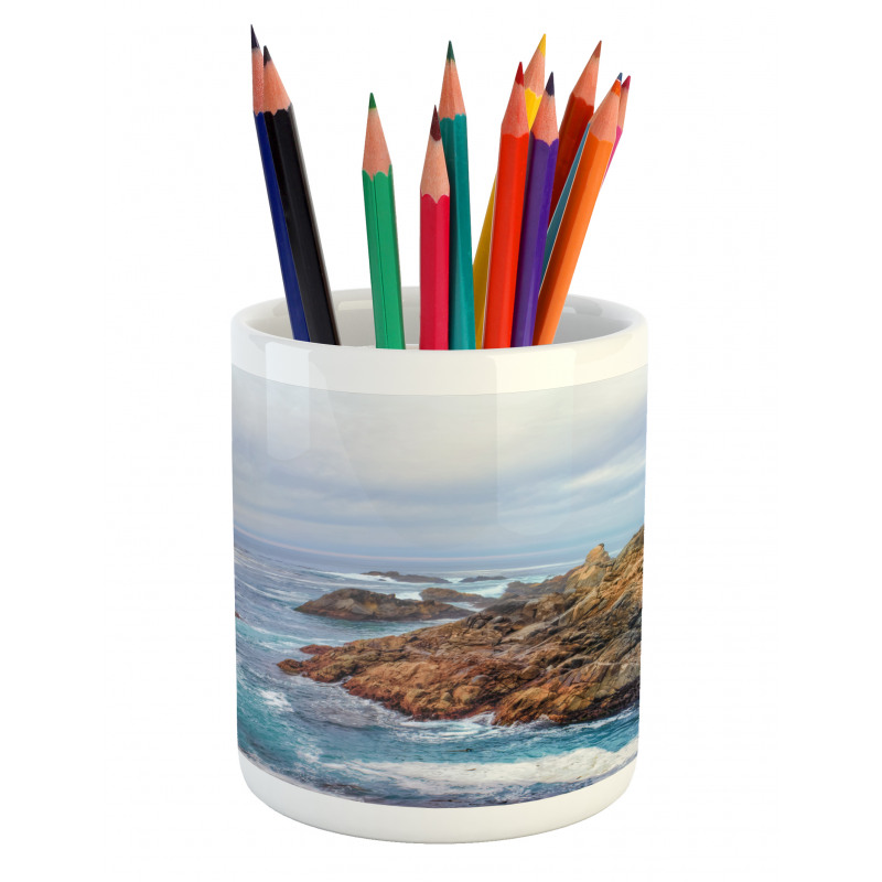 Garrapata Beach Rocky Coast Pencil Pen Holder