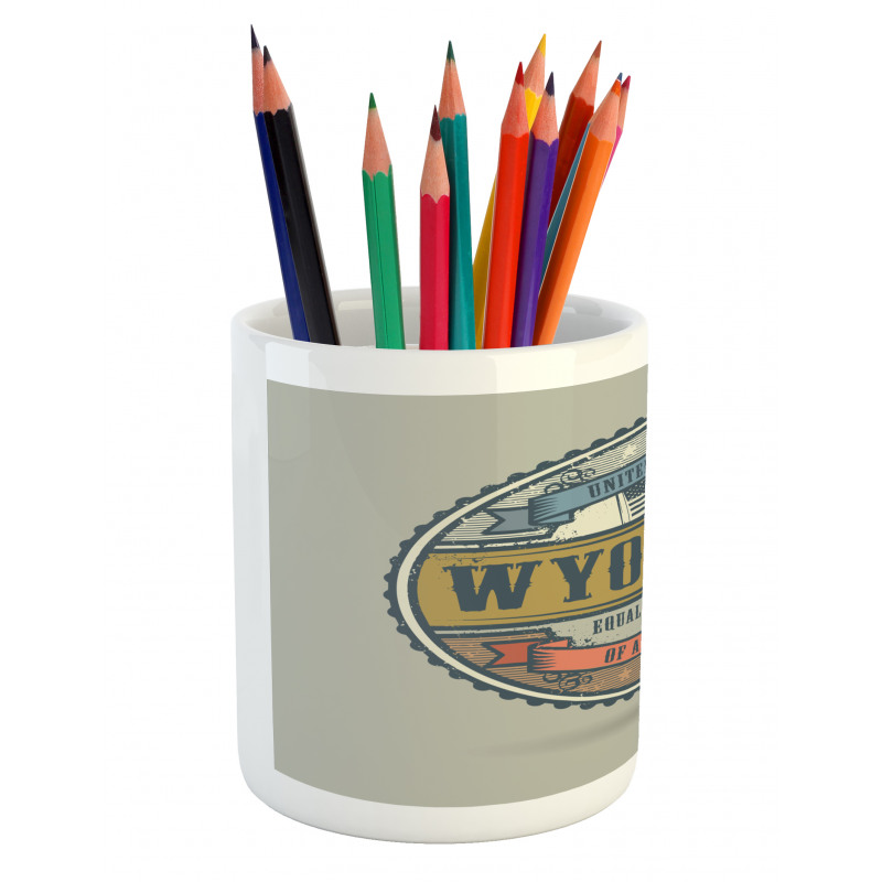 Grunge Stamp Equality State Pencil Pen Holder