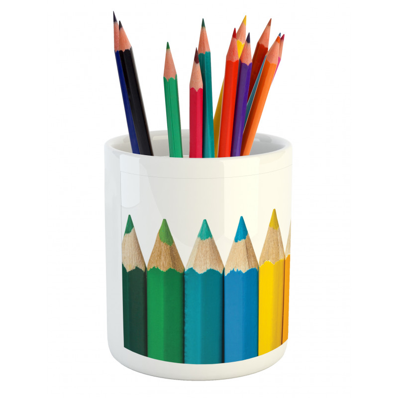 Colorful Pencils Macro Photo Pencil Pen Holder