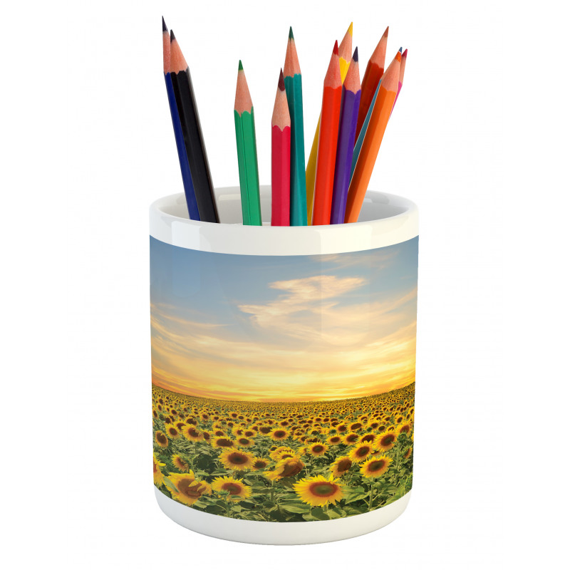 Blooming Farm at Sunset Pencil Pen Holder