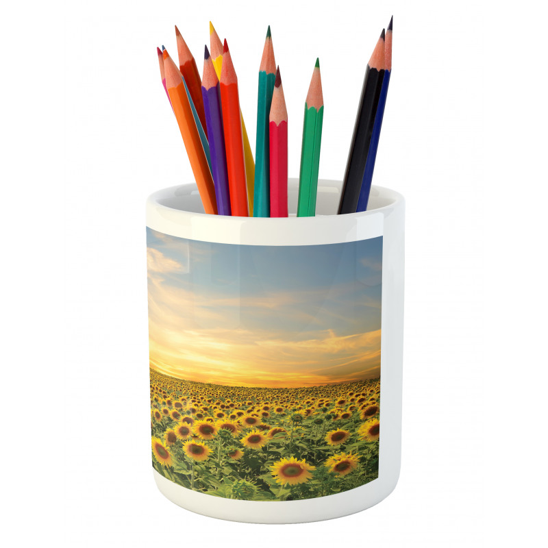 Blooming Farm at Sunset Pencil Pen Holder