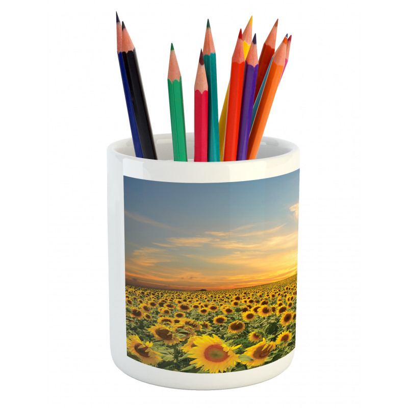 Blooming Farm at Sunset Pencil Pen Holder