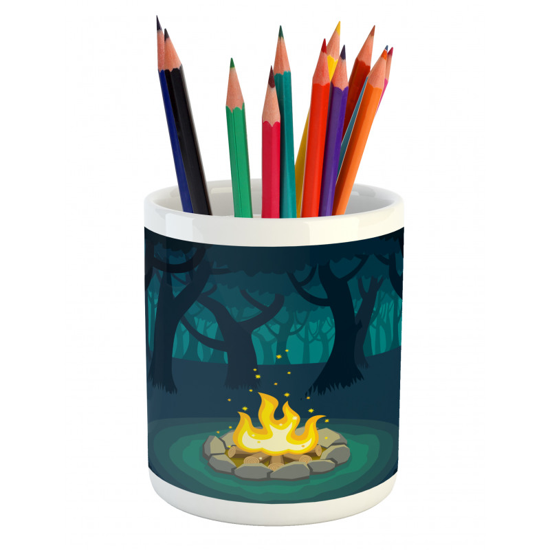 Campfire Woods Night Pencil Pen Holder