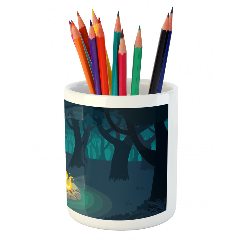 Campfire Woods Night Pencil Pen Holder