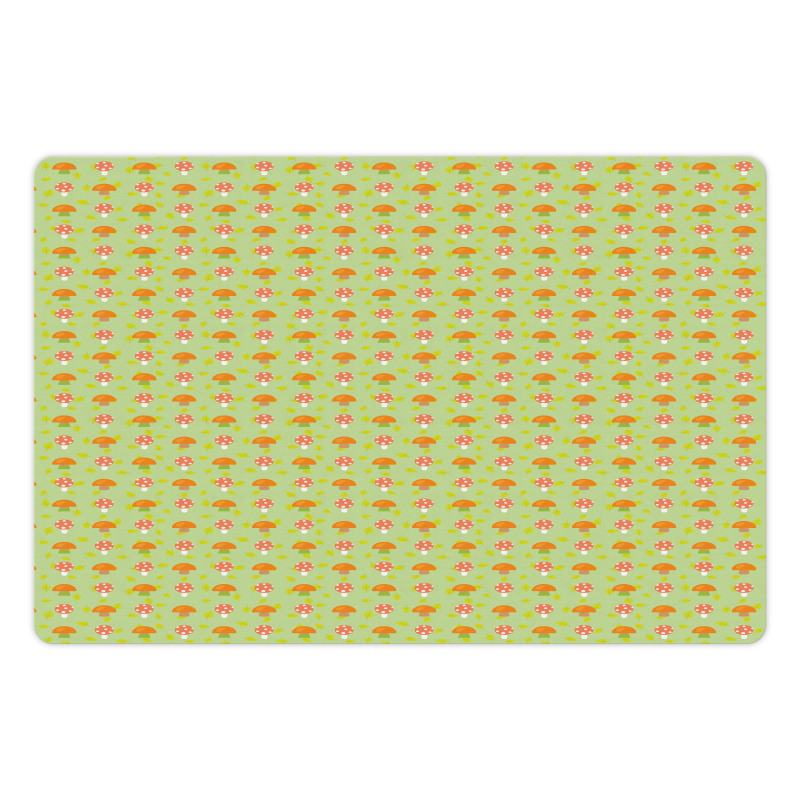 Vibrant Mushroom Doodle Pet Mat