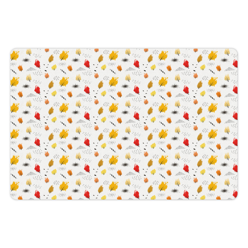 Colorful Trees Pattern Pet Mat