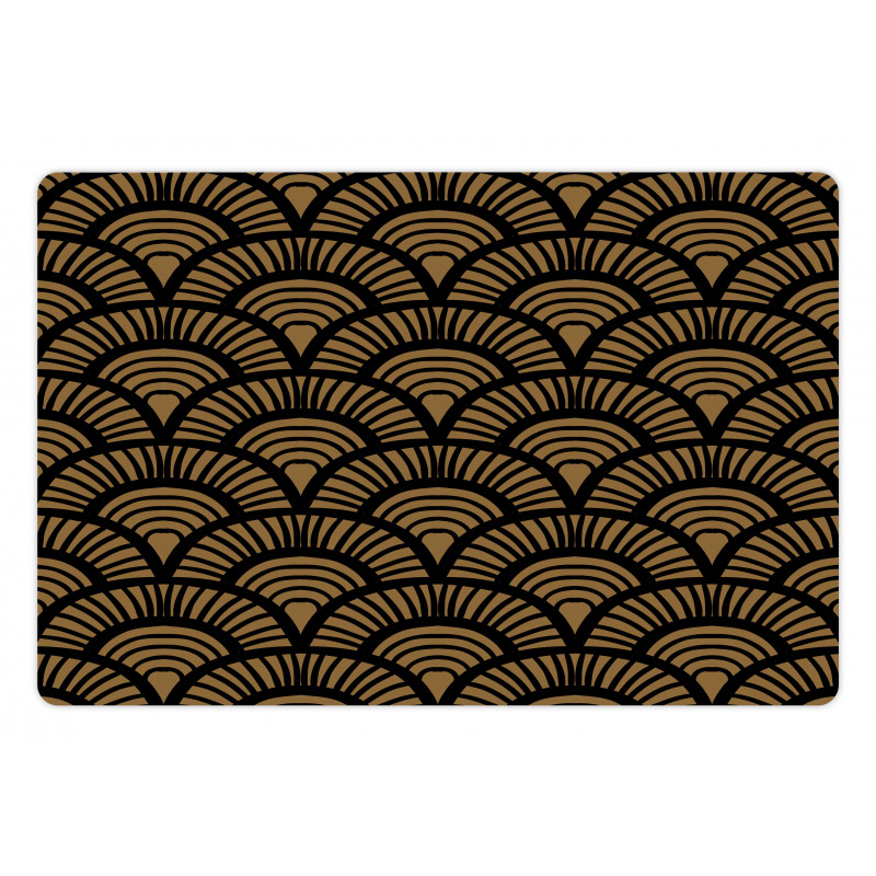 Retro Art Deco Seashells Pet Mat