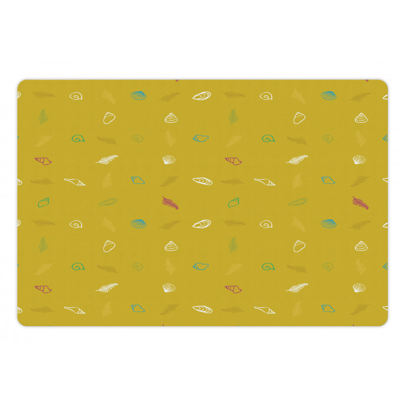 Snail Shells Sea Fern Art Pet Mat