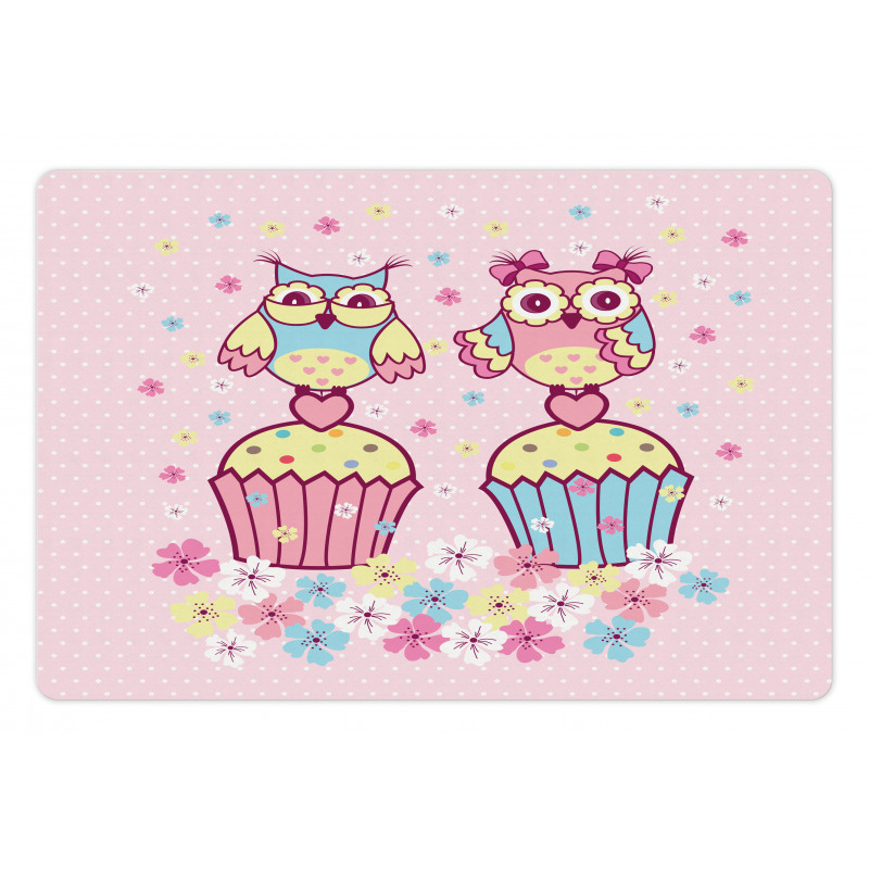 Couples Cupcakes Romantic Pet Mat