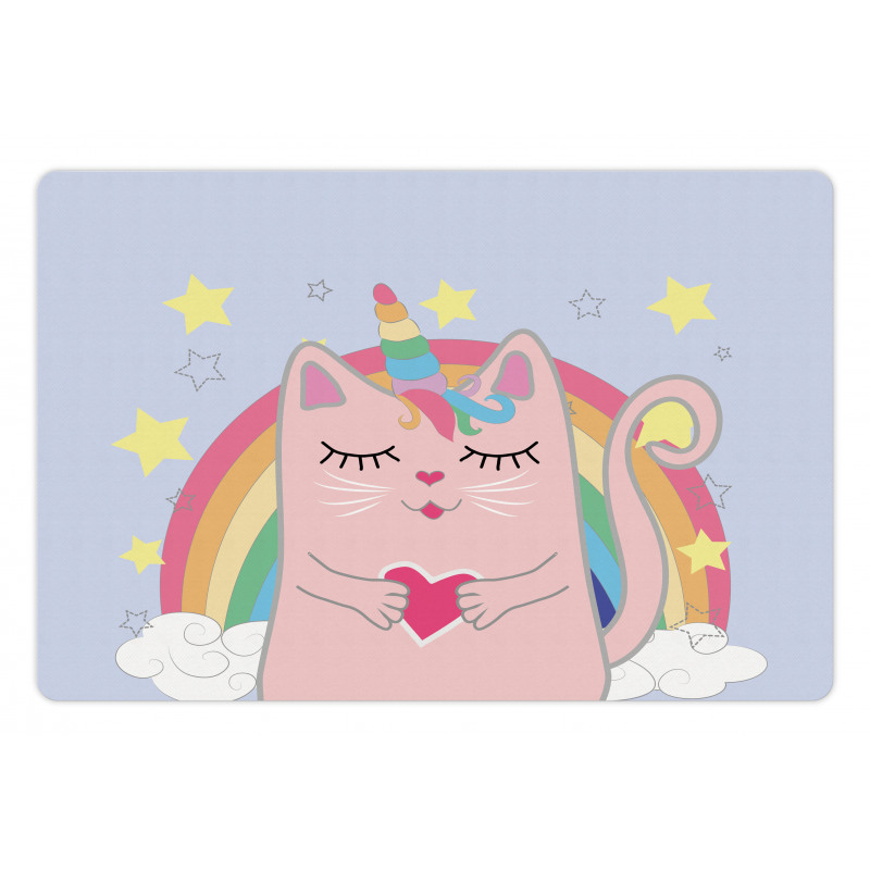 Cat Heart Kitten Art Pet Mat