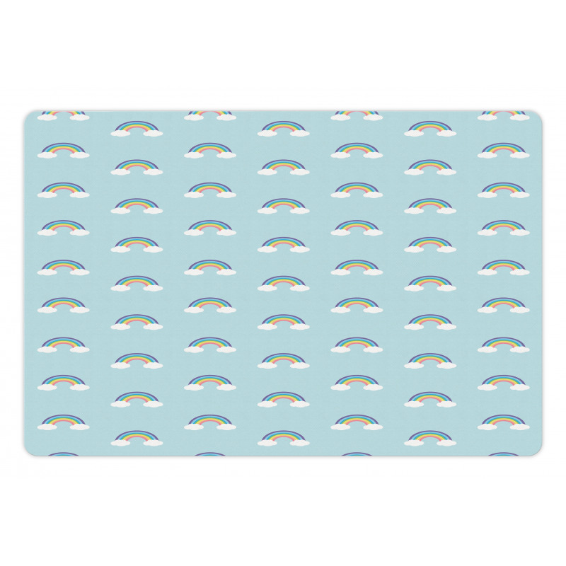 Simplistic Nursery Clouds Pet Mat