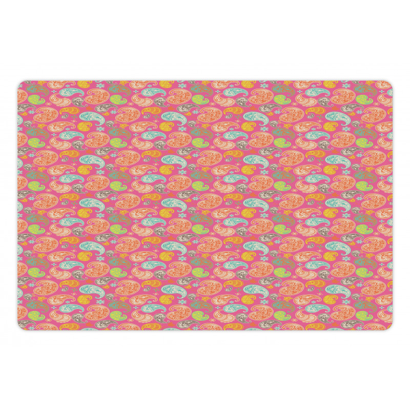 Colorful Eastern Floral Pet Mat