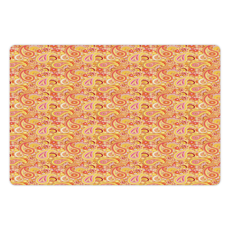 Buta Folk Motifs Floral Pet Mat