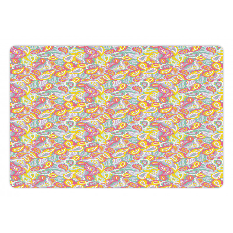 Colorful Ethnic Jumble Art Pet Mat